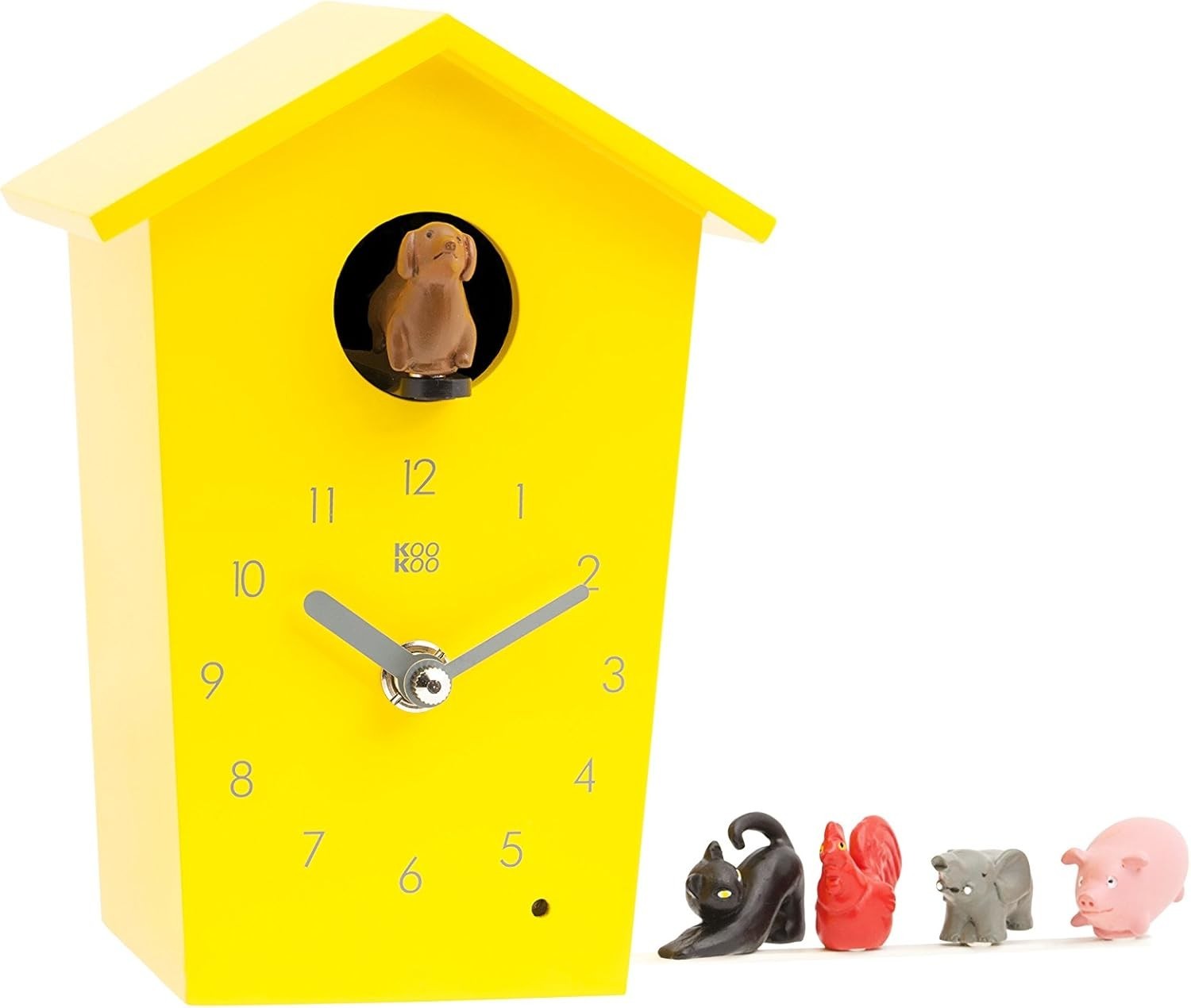 Yellow Animal Sound Cuckoo Clock Farm Animal Kids Wall Desk Decor Gift