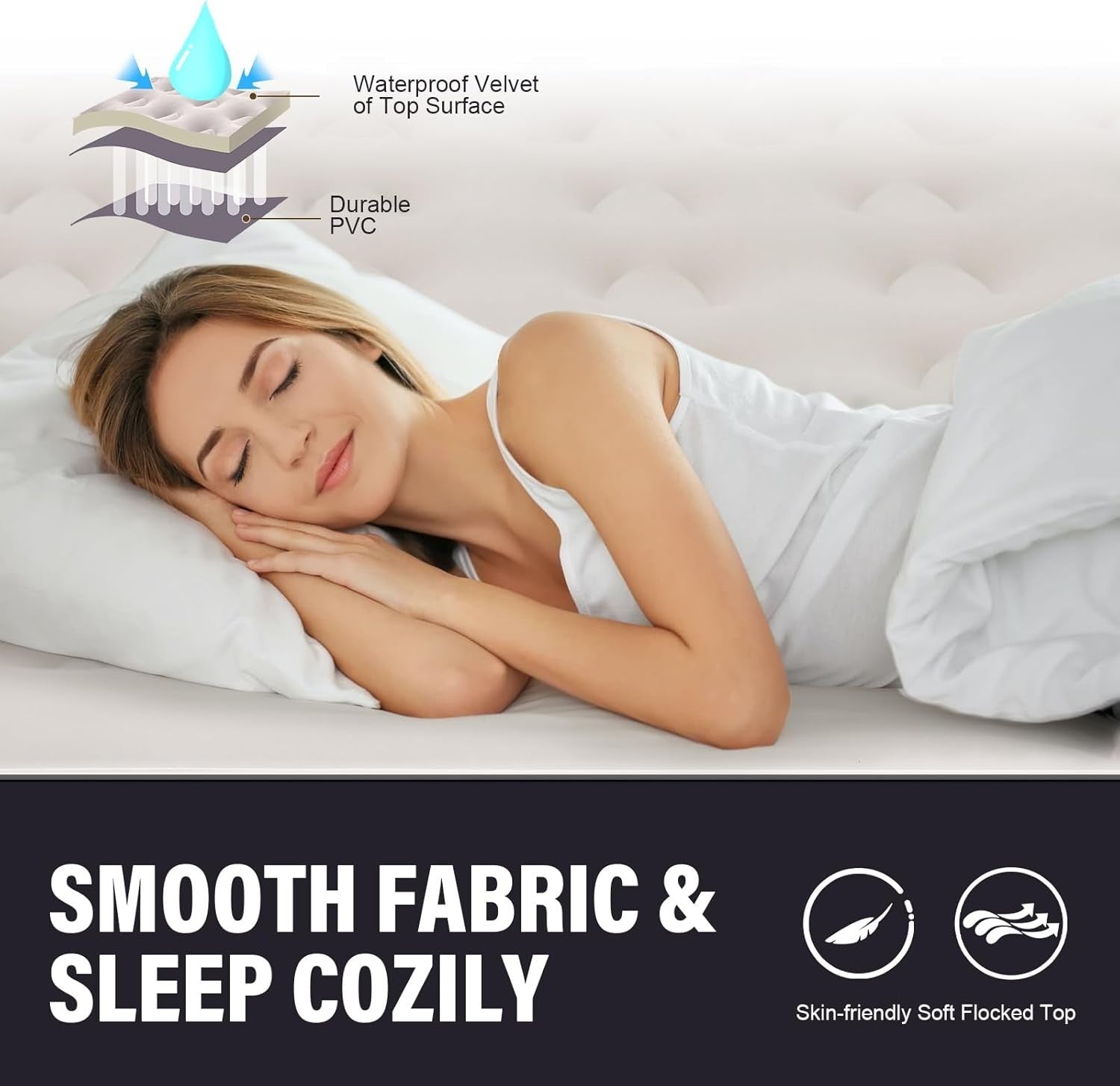 Double Air Bed with Built-in Pump, Quick Inflate & Deflate, 198x152x25cm