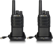 PMR446 Walkie Talkies AI Noise Reduction USB-C VOX Rechargeable 2 Pack