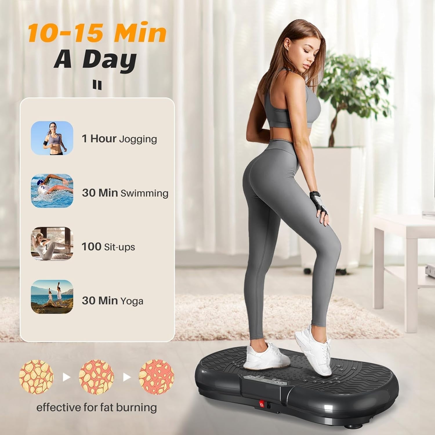 99 Speed Vibration Plate Exercise Machine 7 Mode Slim Body Shaping Platform