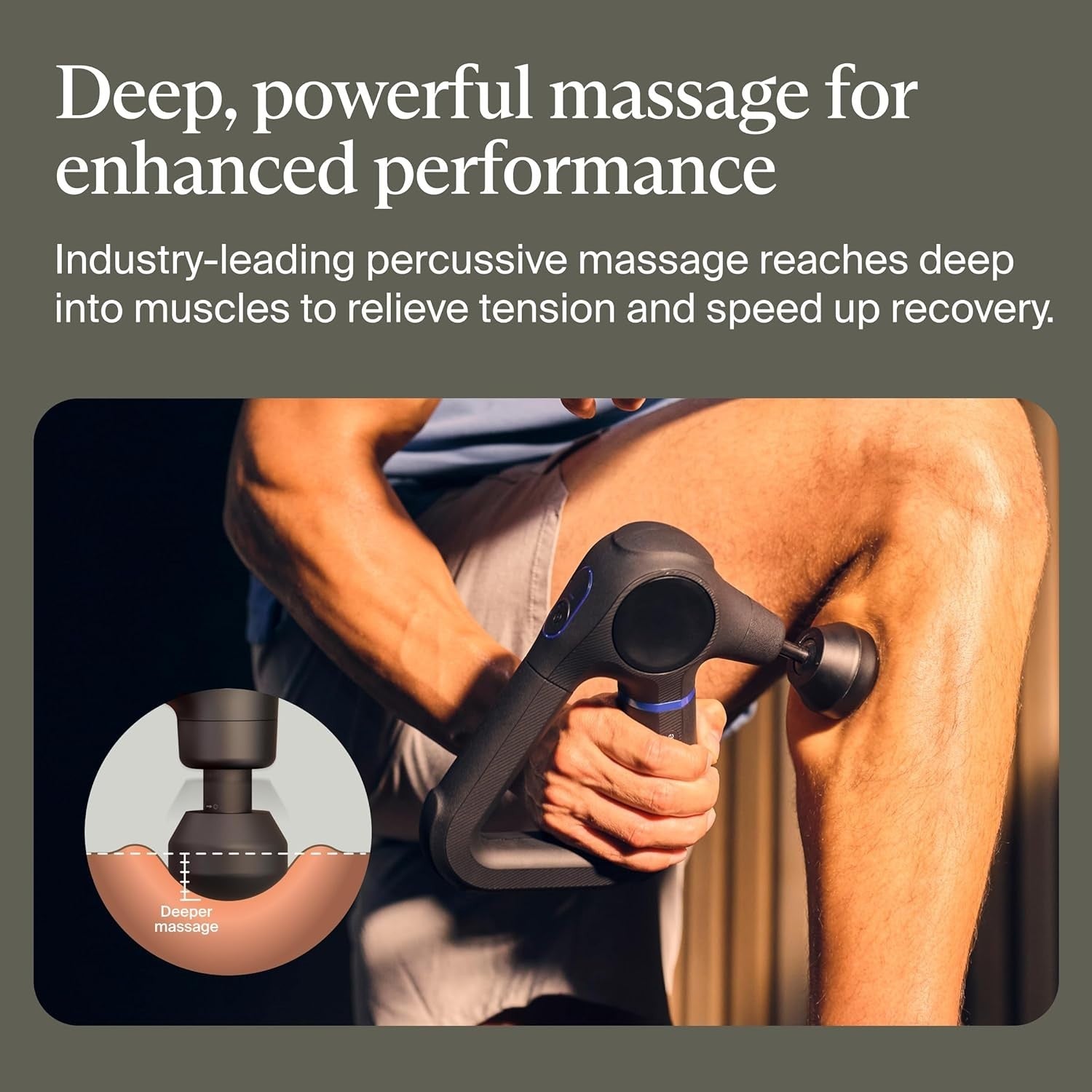 Professional Deep Tissue Massage Gun Smart App Control Powerful Muscle Recovery