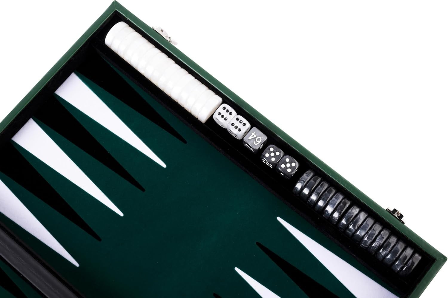 Deluxe Backgammon Set 15” Folding Board Felt Lined Luxury Strategy Game