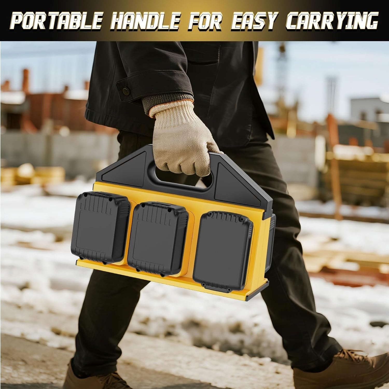 6 Slot Battery Carrying Holder Storage Rack Case for 18V 20V Tools