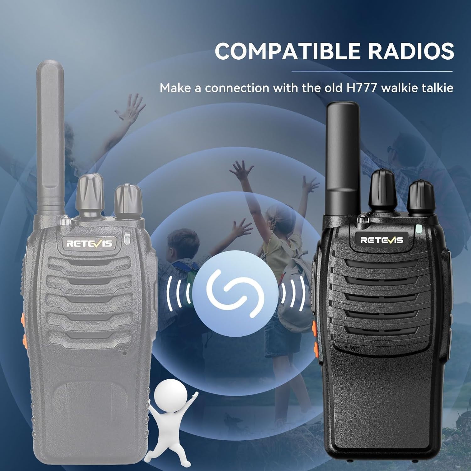 PMR446 Walkie Talkies 2 Pack USB-C VOX Flashlight Long Range Radio