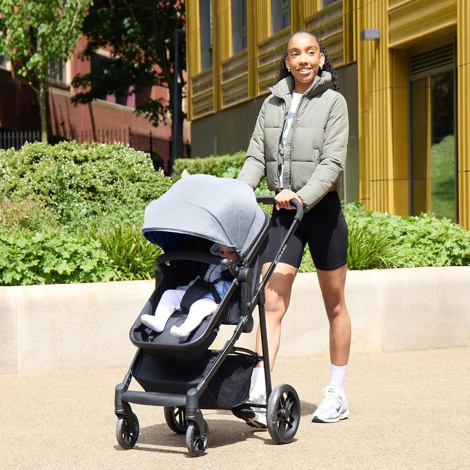 2 in 1 Pushchair Pram Lie Flat Newborn to 3 Years Lightweight Zen Blue