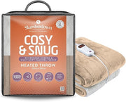 Electric Heated Throw Blanket Sherpa Fleece 10 Heat Timer Washable 130x160cm