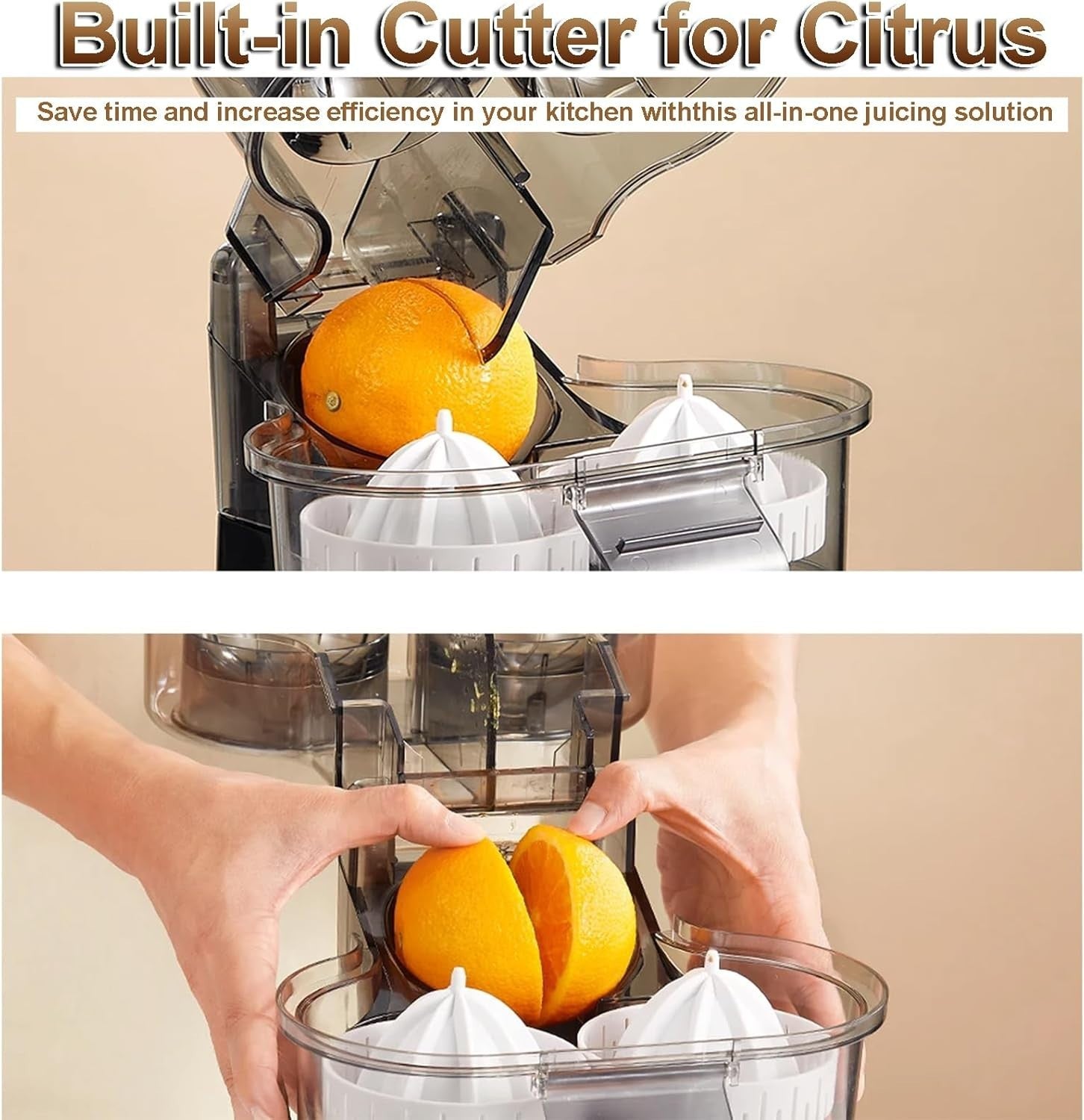 Electric Citrus Juicer 500ml Twin Press 18000RPM Easy Clean 100W