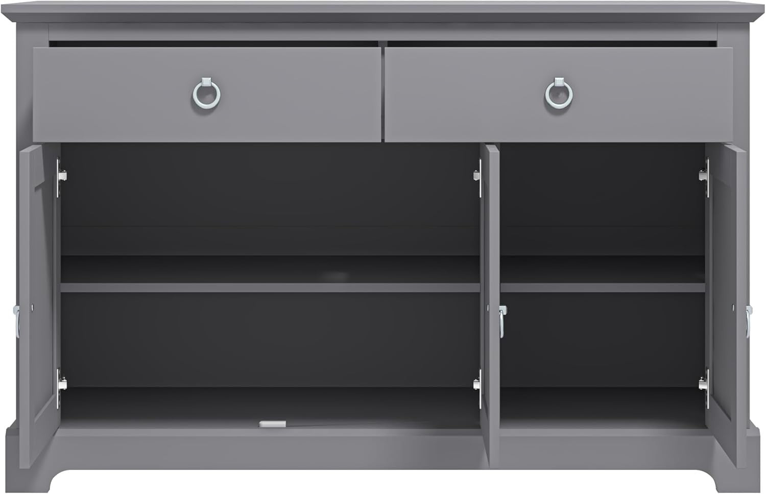 Modern Grey Sideboard Cabinet 3 Door 2 Drawer Storage Unit Hallway