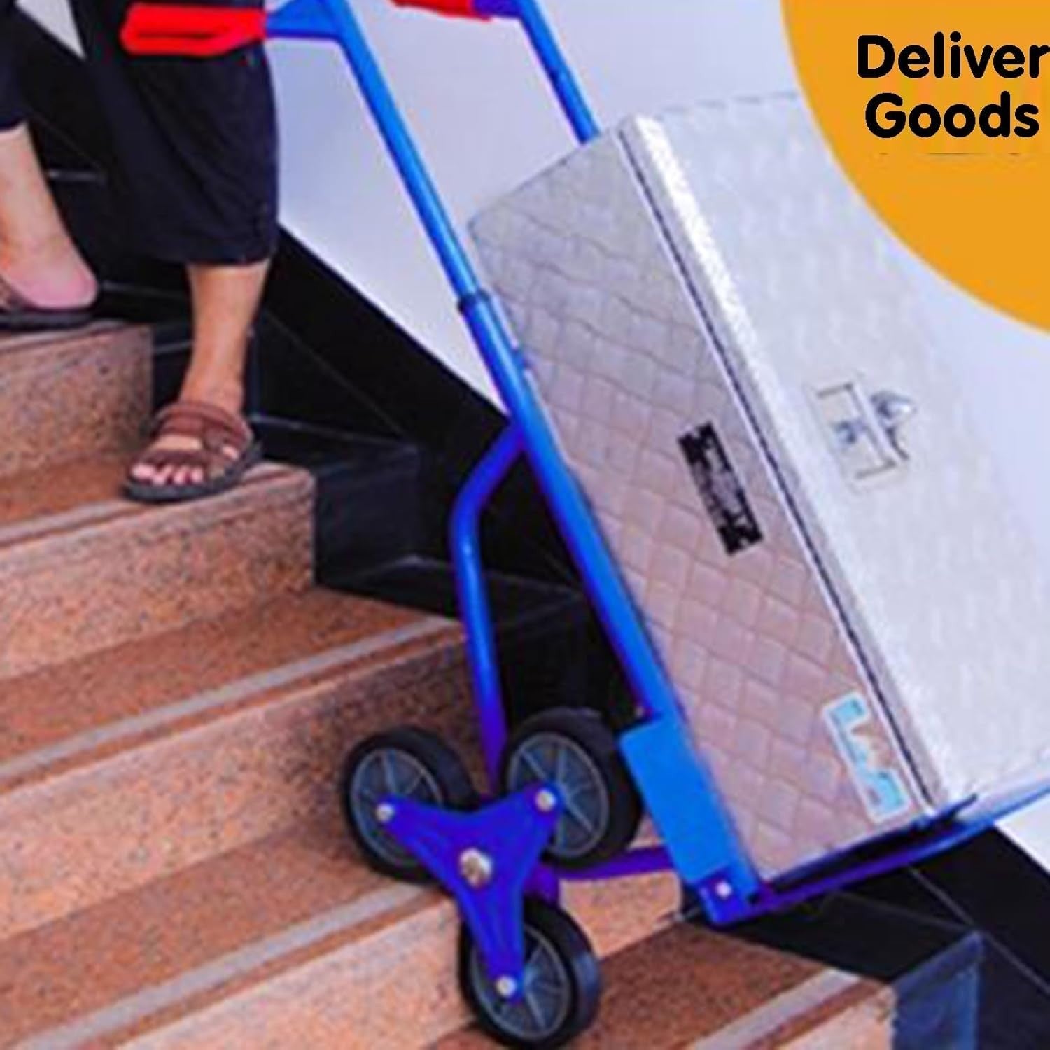 Heavy Duty Stair Climbing Hand Truck 350kg 6 Wheel Trolley Cart
