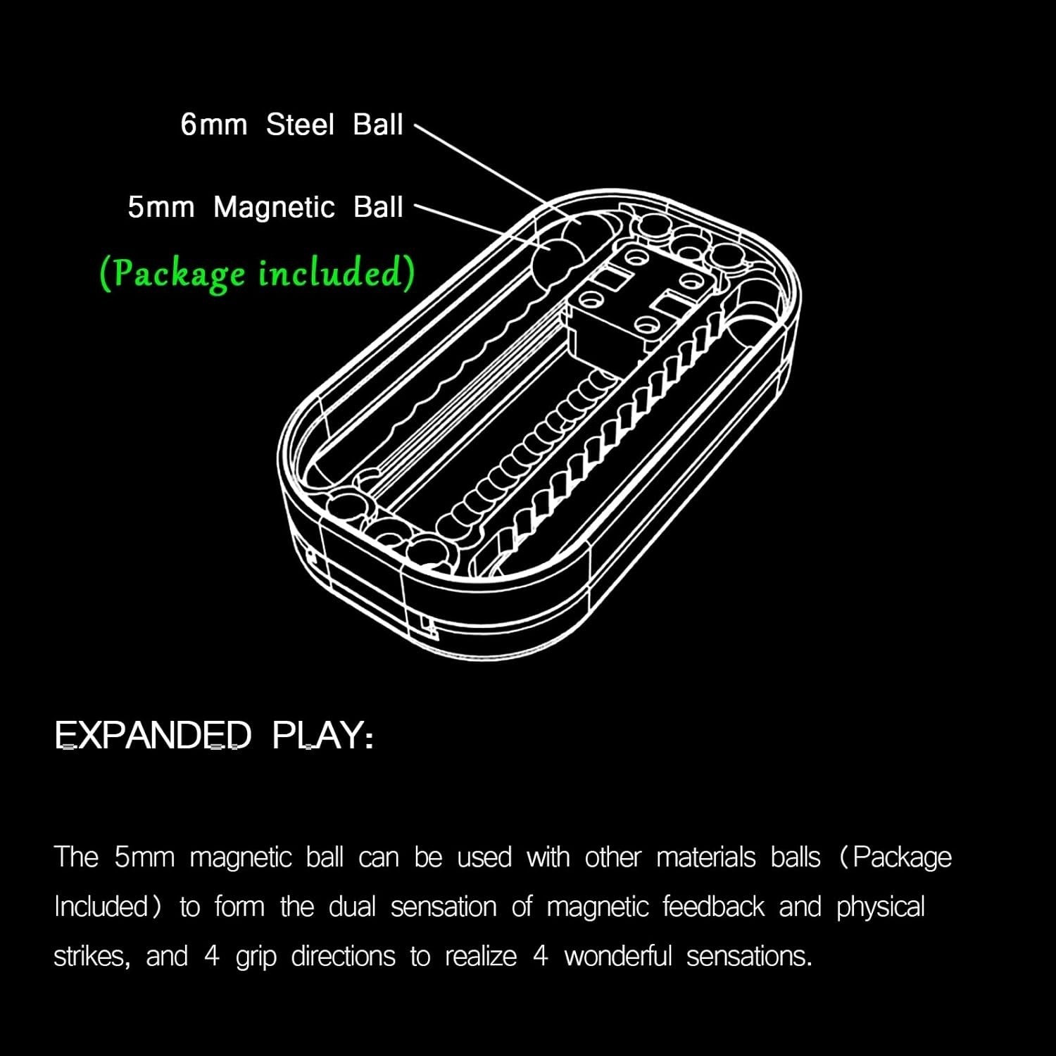 Stainless Steel Magnetic Fidget Slider Clicker ASMR Focus EDC