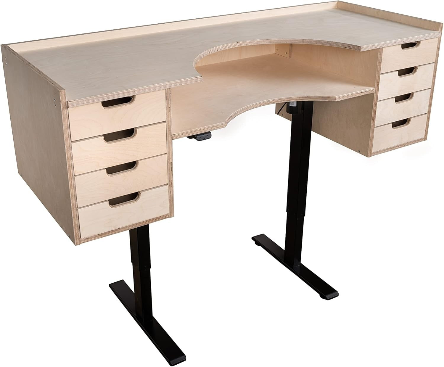 Robofex Height-Adjustable Jewellers Workbench 8-Drawer Ergonomic Craft Table
