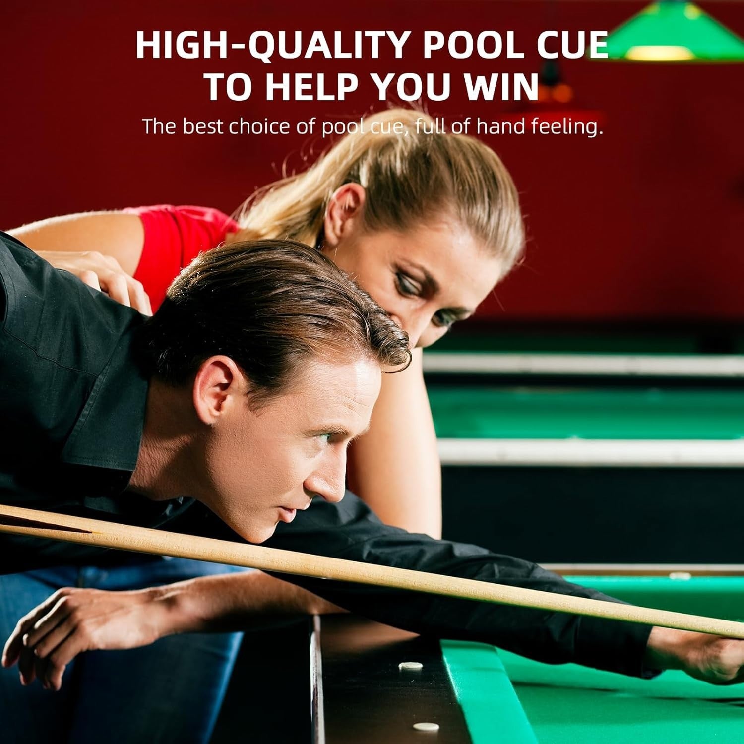48in Pool Cue Set 4 Sticks 13mm Tip Canadian Wood 2pc 17–21oz