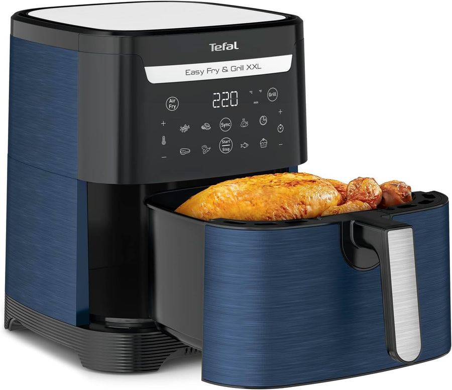 XXL Air Fryer Grill 6.5L 2 in 1 Hot Air Fryer Smoke Free 8 Presets