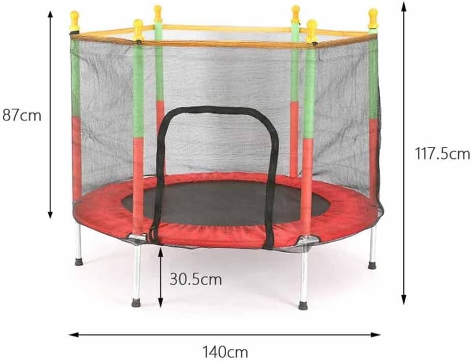 4.6FT Kids Toddler Trampoline w Safety Enclosure Indoor Outdoor Play