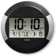 Digital Wall Clock Radio Controlled – LCD Display Calendar Thermometer Silent