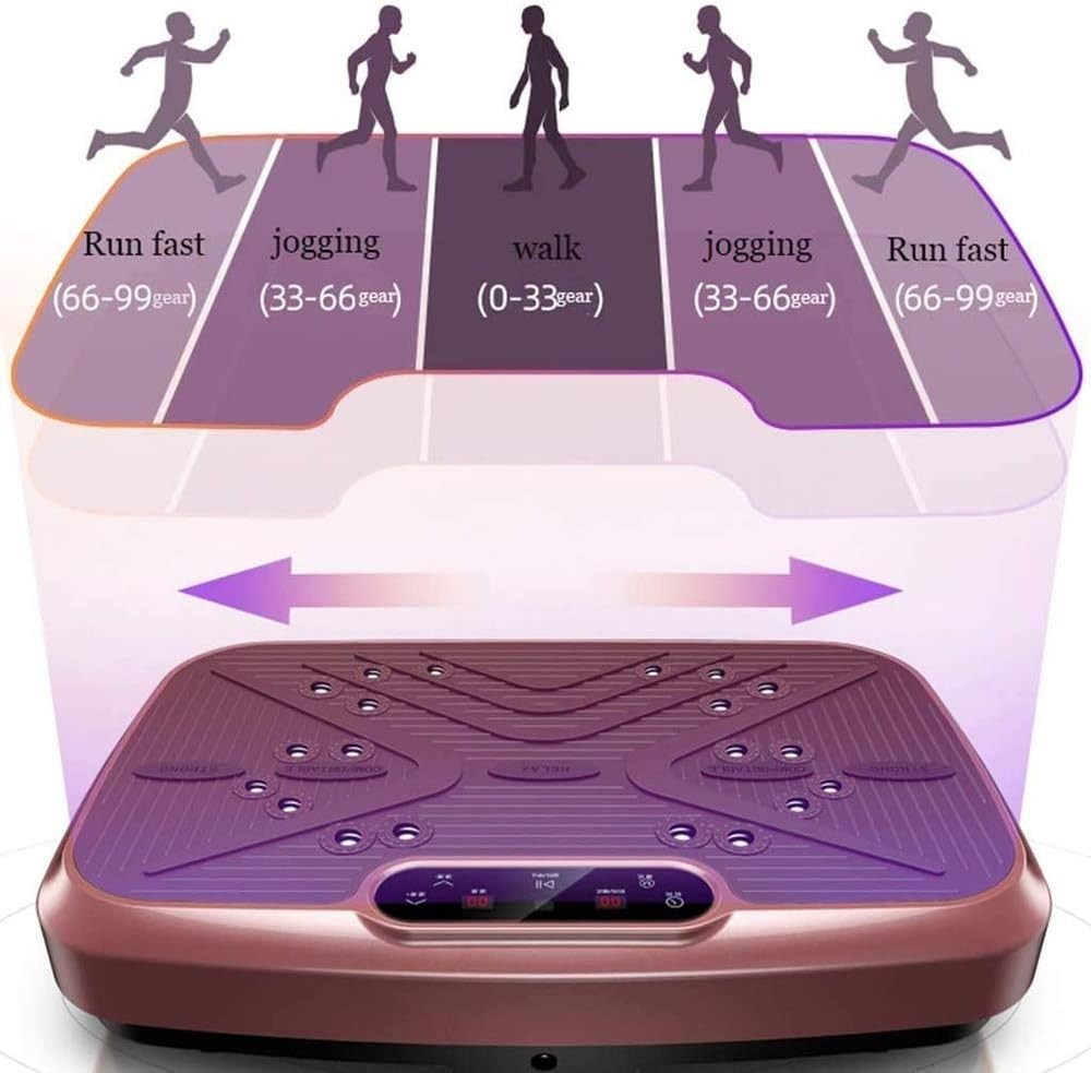 Ultra Slim Vibration Plate Exercise Machine 99 Intensity Home Fitness