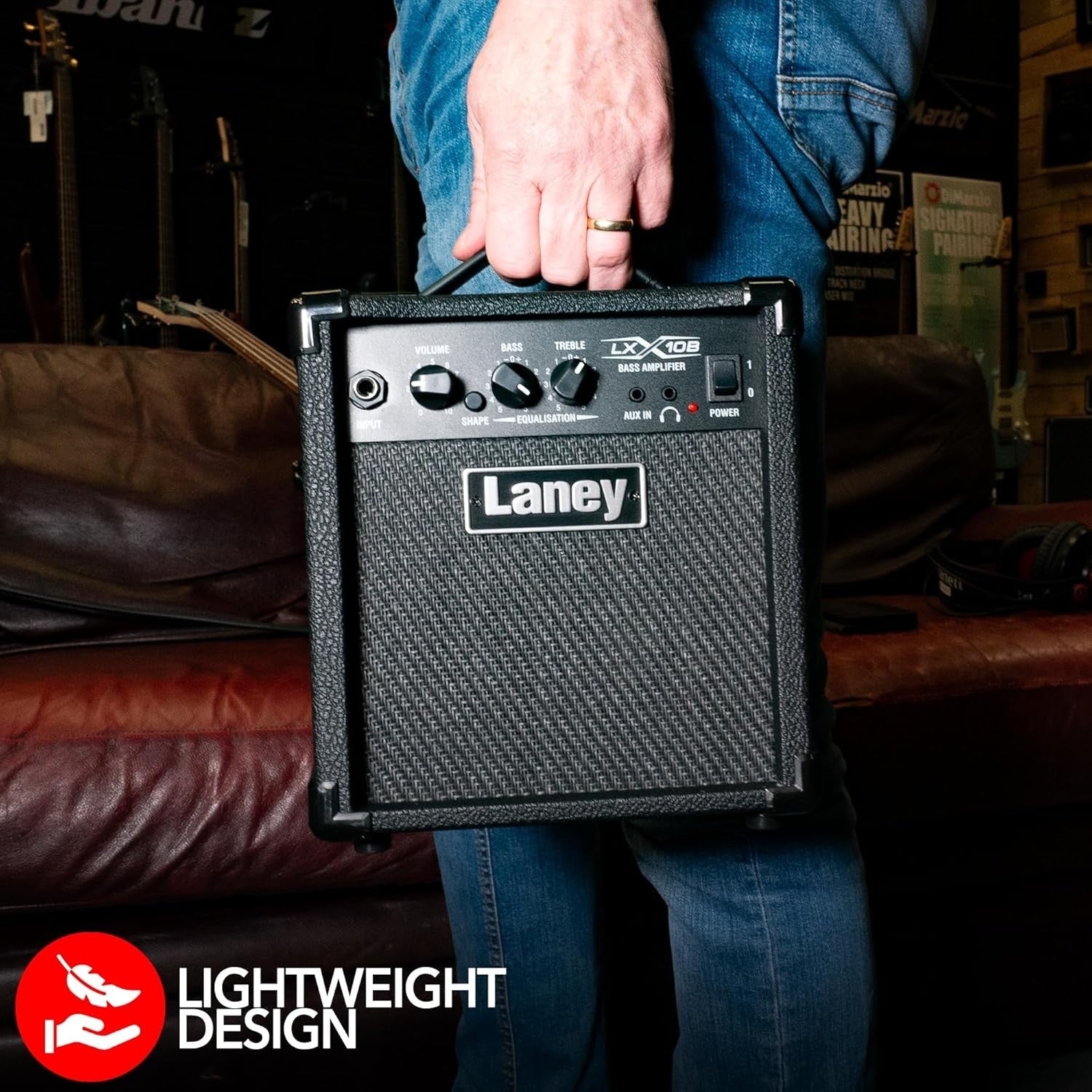 LX10B 10W Bass Guitar Amp Portable Combo with Headphone & AUX