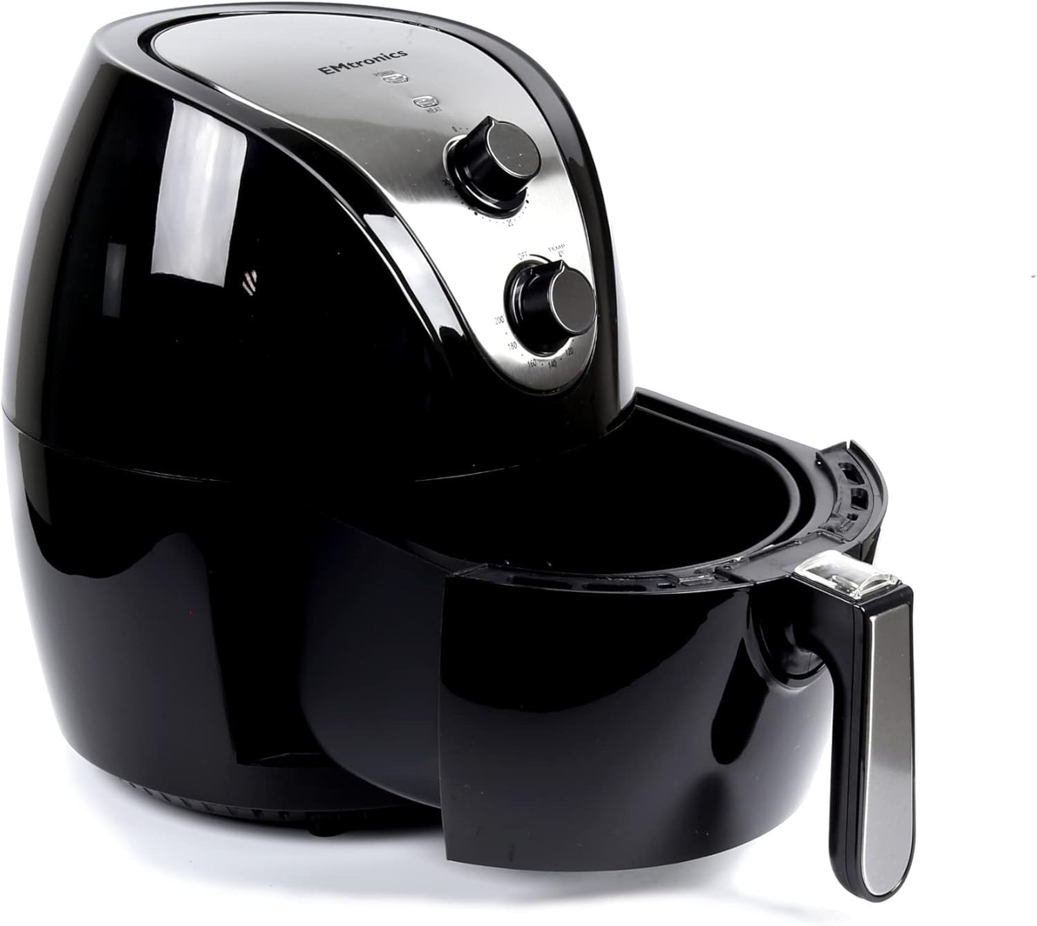 4.5L Family Air Fryer 1400W Oil Free Low Fat Cooker 30min Timer Black