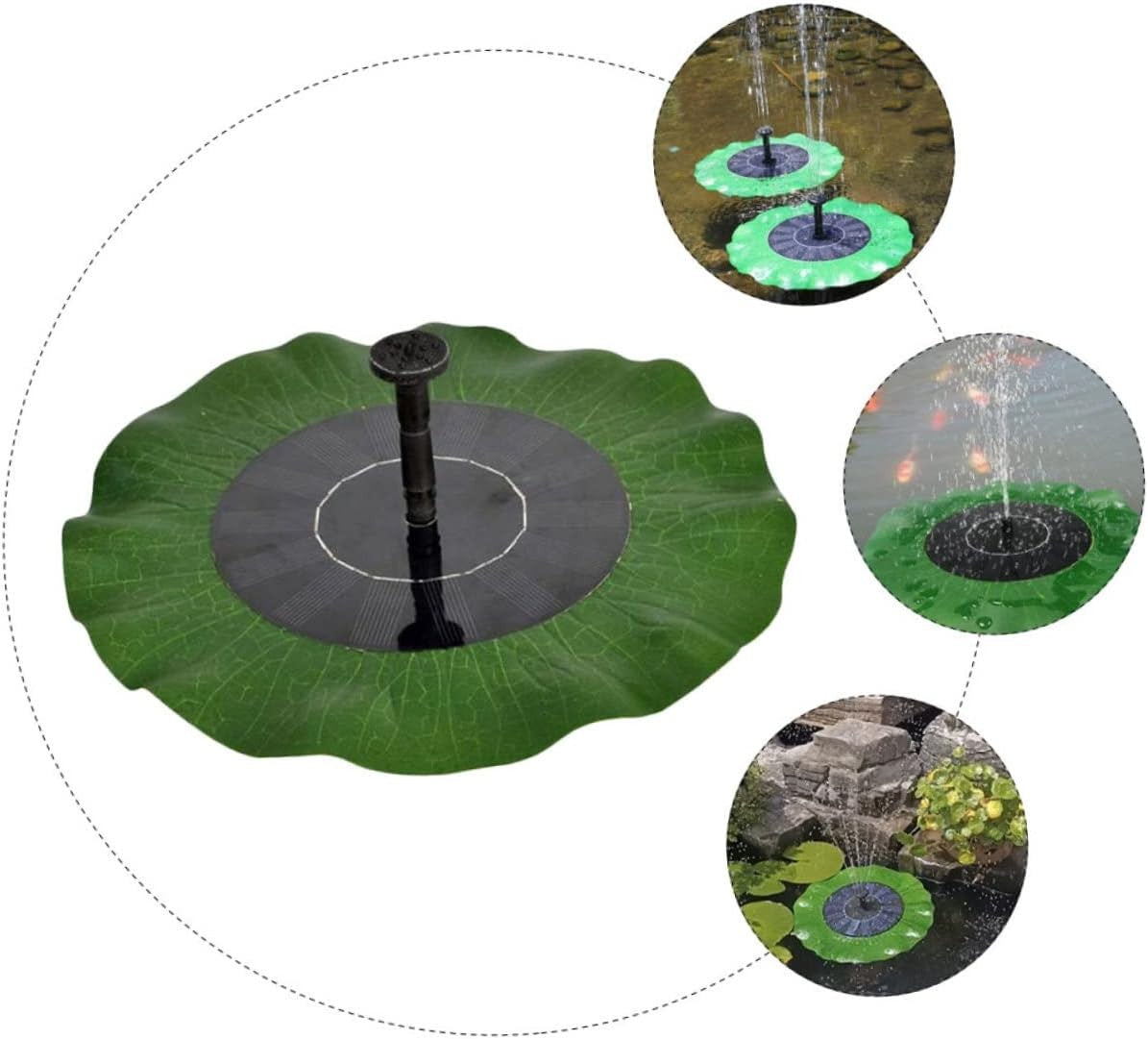 4x Solar Bird Bath Fountain Garden Water Feature Floating Energy-Saving Set