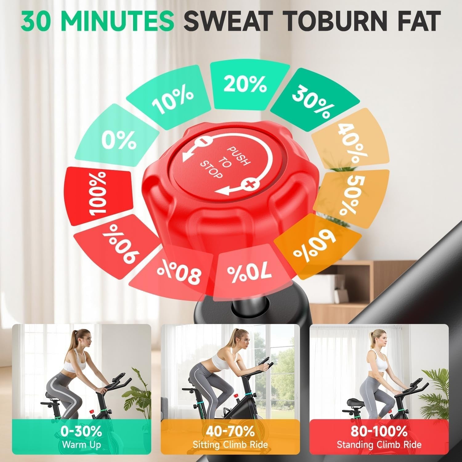 Quiet Magnetic Exercise Bike w/ LCD, Tablet Holder, 35lb Flywheel & 360lb Cap