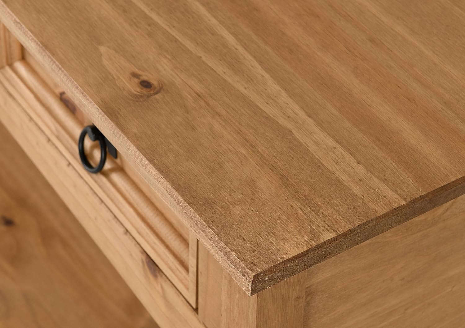 Rustic 3 Drawer Console Table with Shelf – Slim Entryway Storage Unit