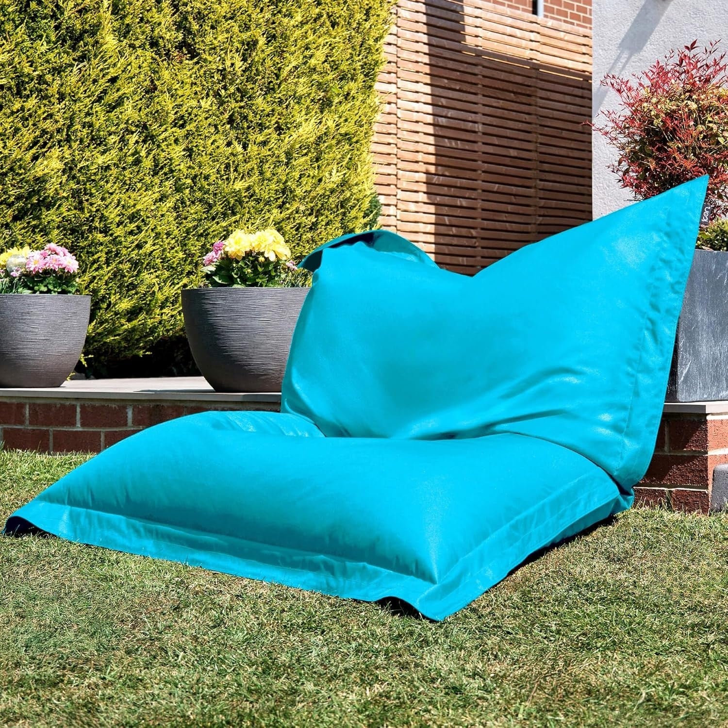 XXL Aqua Blue Bean Bag Chair Outdoor Floor Cushion Garden Patio Seat