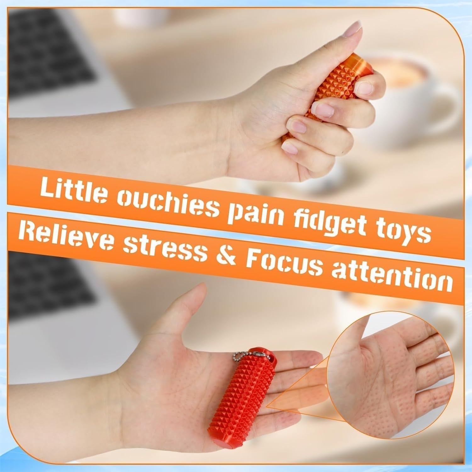 5pcs Pain Stim Spiky Fidget Toys Anxiety Relief ADHD Autism Grippies