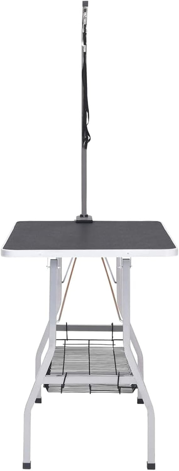 Dog Grooming Table Adjustable Height Non Slip Top Arm Noose Basket Foldable