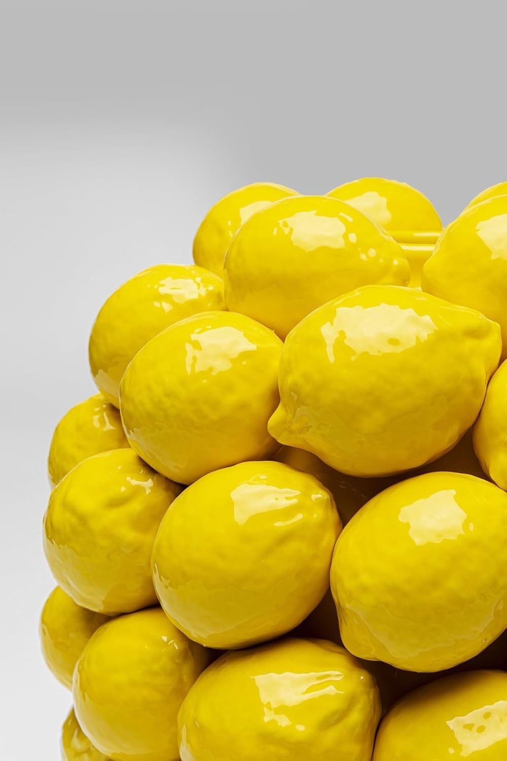 Large Yellow Lemon Ceramic Vase 40cm Modern Statement Table Home Decor