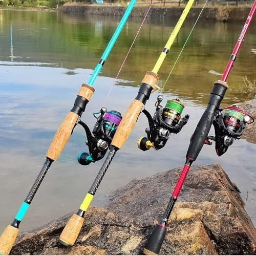2-Piece Carbon Fishing Rod & Reel Combo – Travel Saltwater Kit