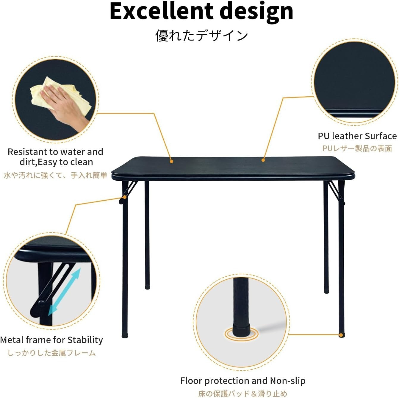Portable Folding Table & Chairs Set - Compact, Lightweight, Indoor/Outdoor