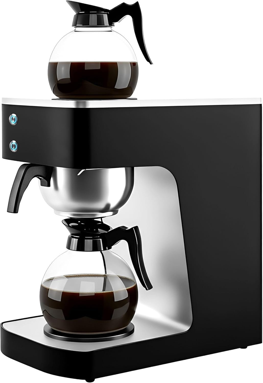 Commercial Filter Coffee Machine 2.2L Dual Warming Plates Stainless Steel