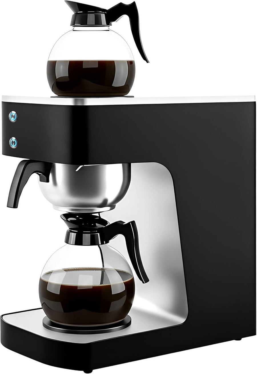 Commercial Filter Coffee Machine 2.2L Dual Warming Plates Stainless Steel