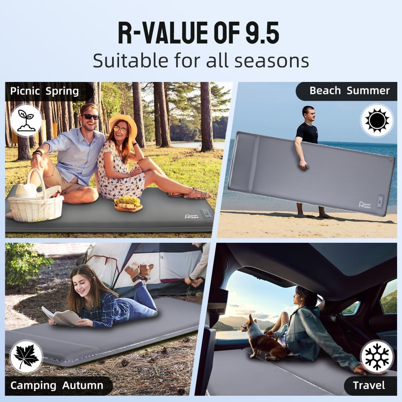 Self Inflating Camping Mat with Built-In Pump | Portable Air Mattress