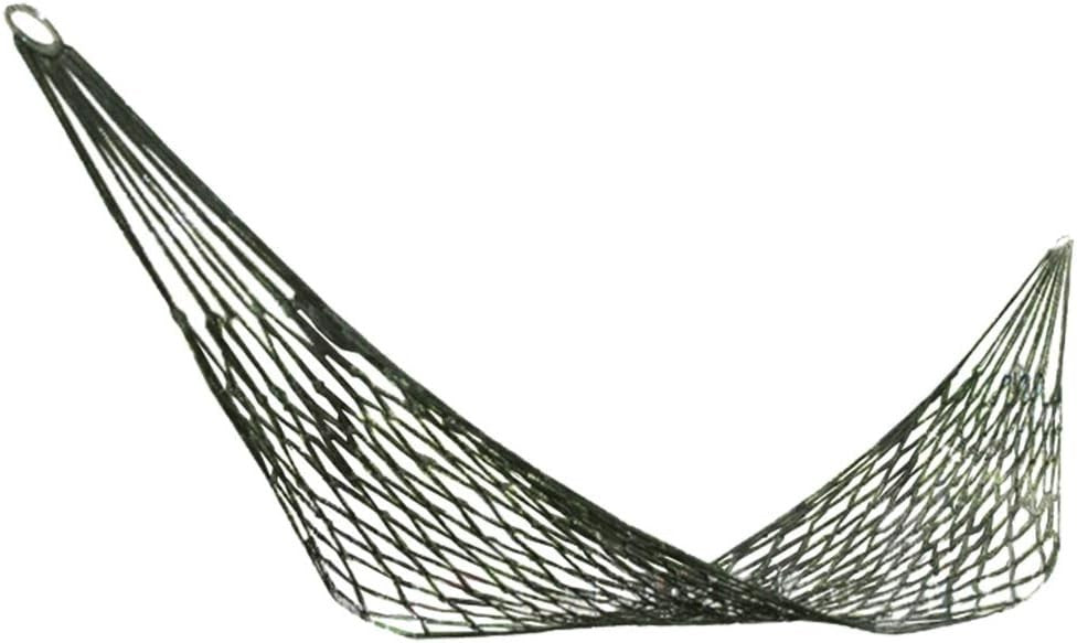 Single Person Camping Hammock – Strong Nylon Mesh Net Bed with Ropes for Garden