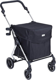 4 Wheel Shopping Trolley Folding Large 58L Swivel Wheels Lightweight