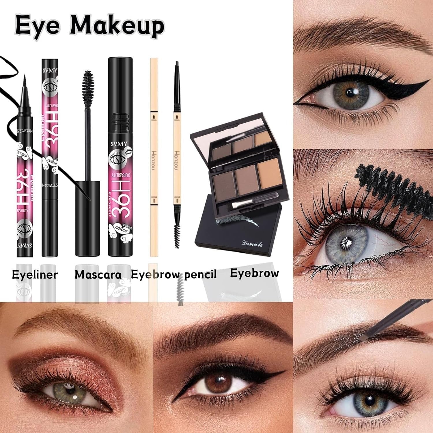 All-in-One 44PCS Makeup Kit for Women – Eyeshadow, Lipstick & Brushes