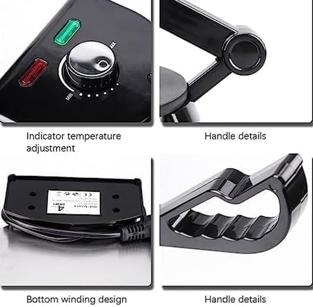 Electric Double-Sided Pancake & Crepe Maker Non-Stick Portable Tortilla Machine