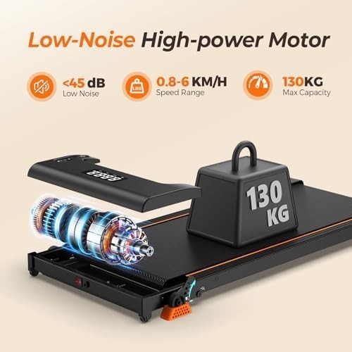 Compact Under Desk Treadmill 2.5HP 40x100cm Incline Smart App Control