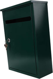 Lockable Wall Mount Mailbox Green Iron Complaint Suggestion Box Outdoor Secure