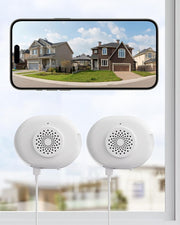 2 Pack 2K Window Security Cameras WiFi Full Color Night Vision AI