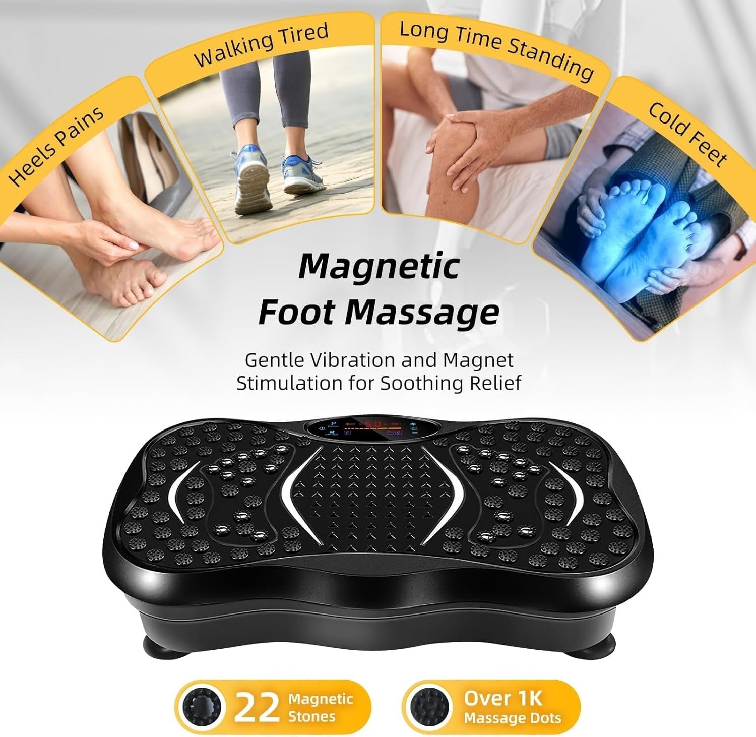 Vibration Plate Exercise Machine Bluetooth 99 Speeds Body Toning