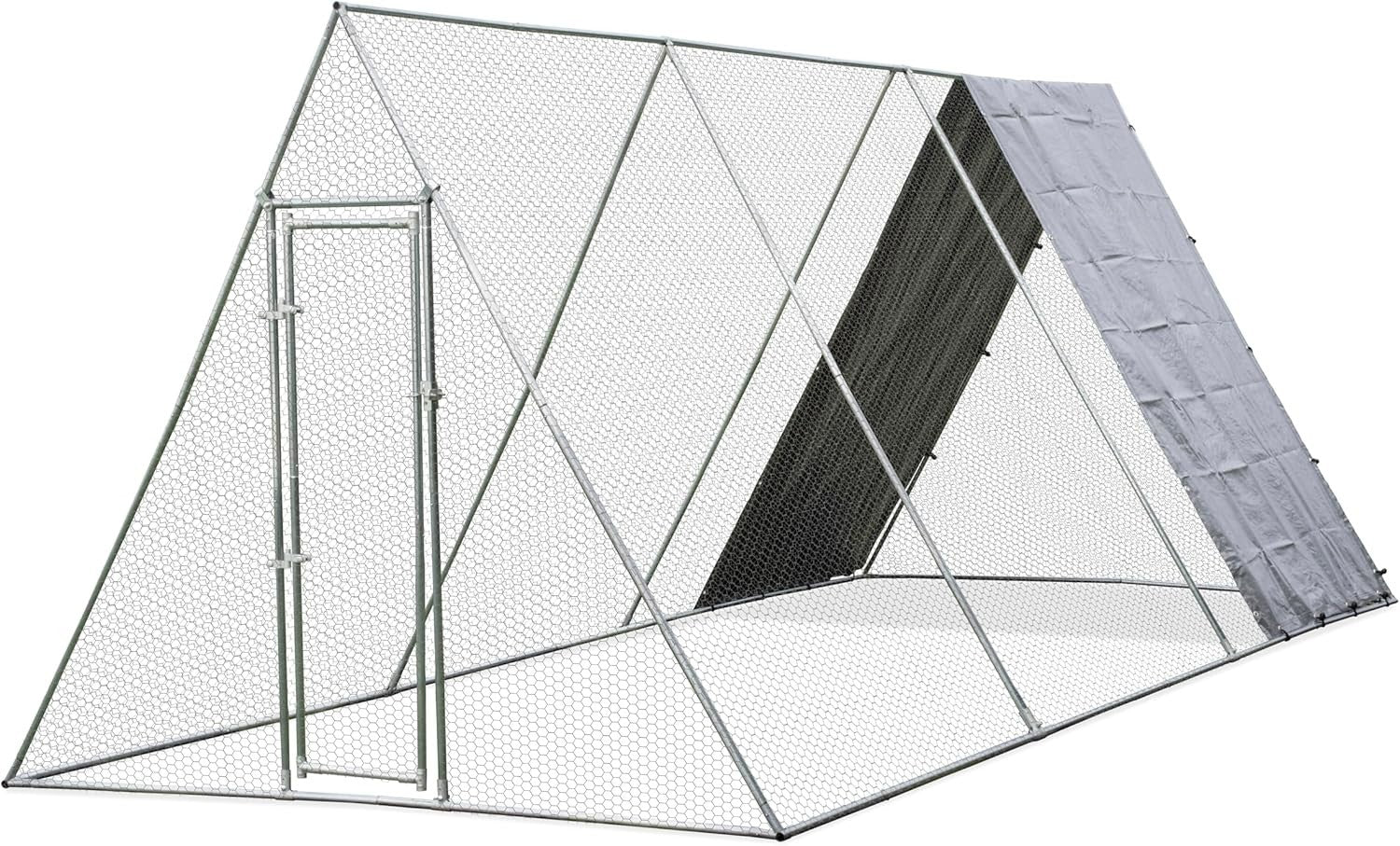 Large Walk In Chicken Run Galvanised Steel Heavy Duty Penthouse Cage