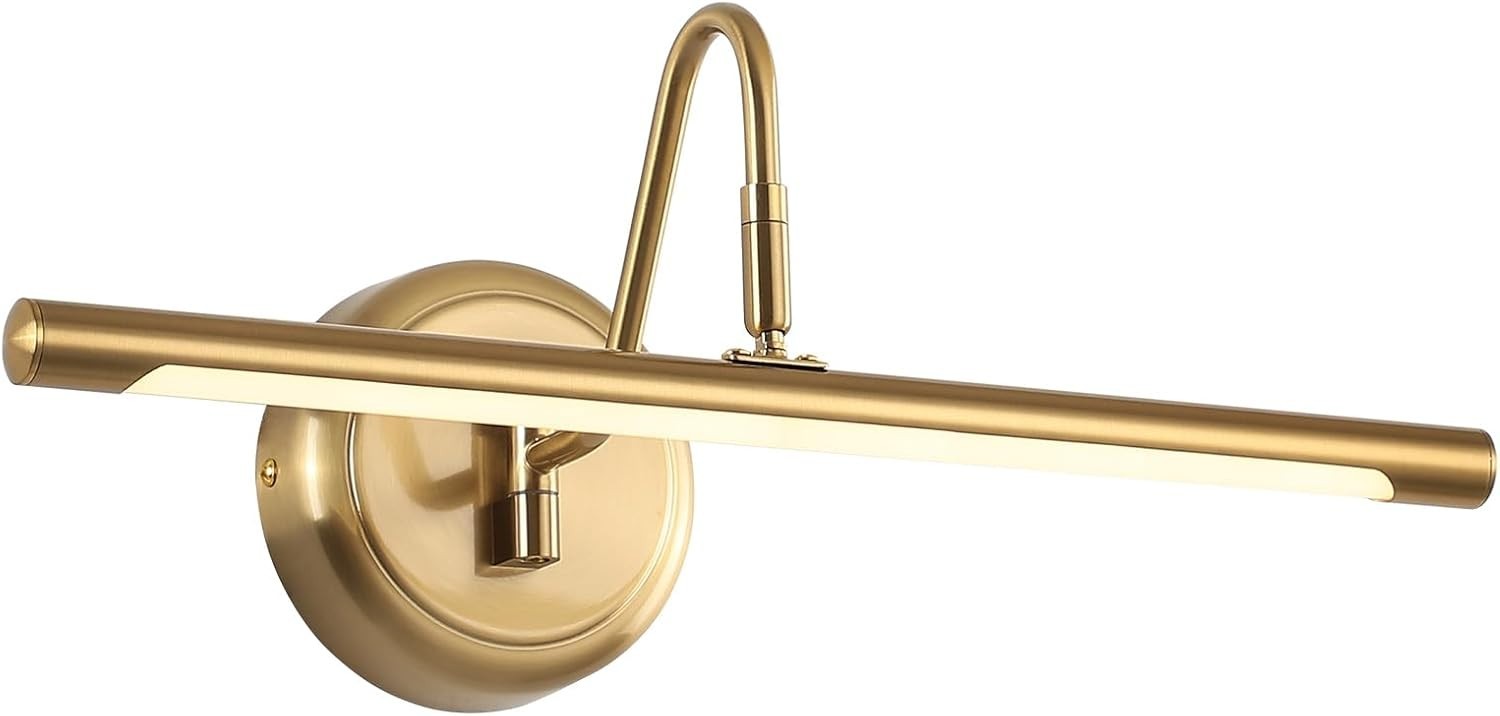Modern Brass Picture Light 16.5" Dimmable LED Wall Lamp 3000K for Art