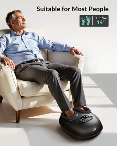 Snailax Shiatsu Foot Massager with Heat 2025 – Deep Kneading Rolling Compression