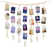 Boho Macrame Photo Display Beige Hanging Frame DIY Wall Decor