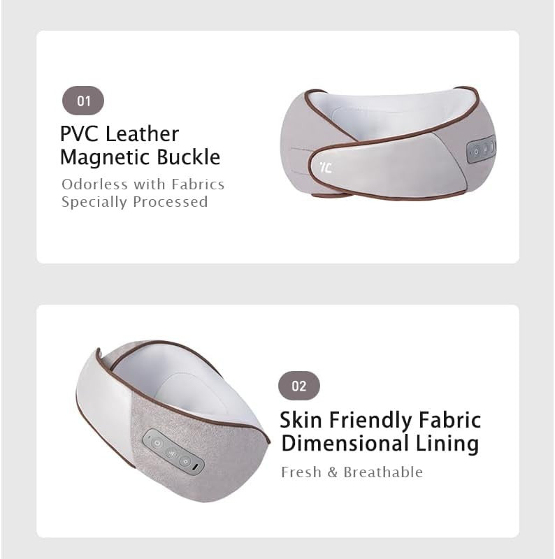 Heated Neck Massager Deep Tissue Cordless Shiatsu Pain Relief Pillow