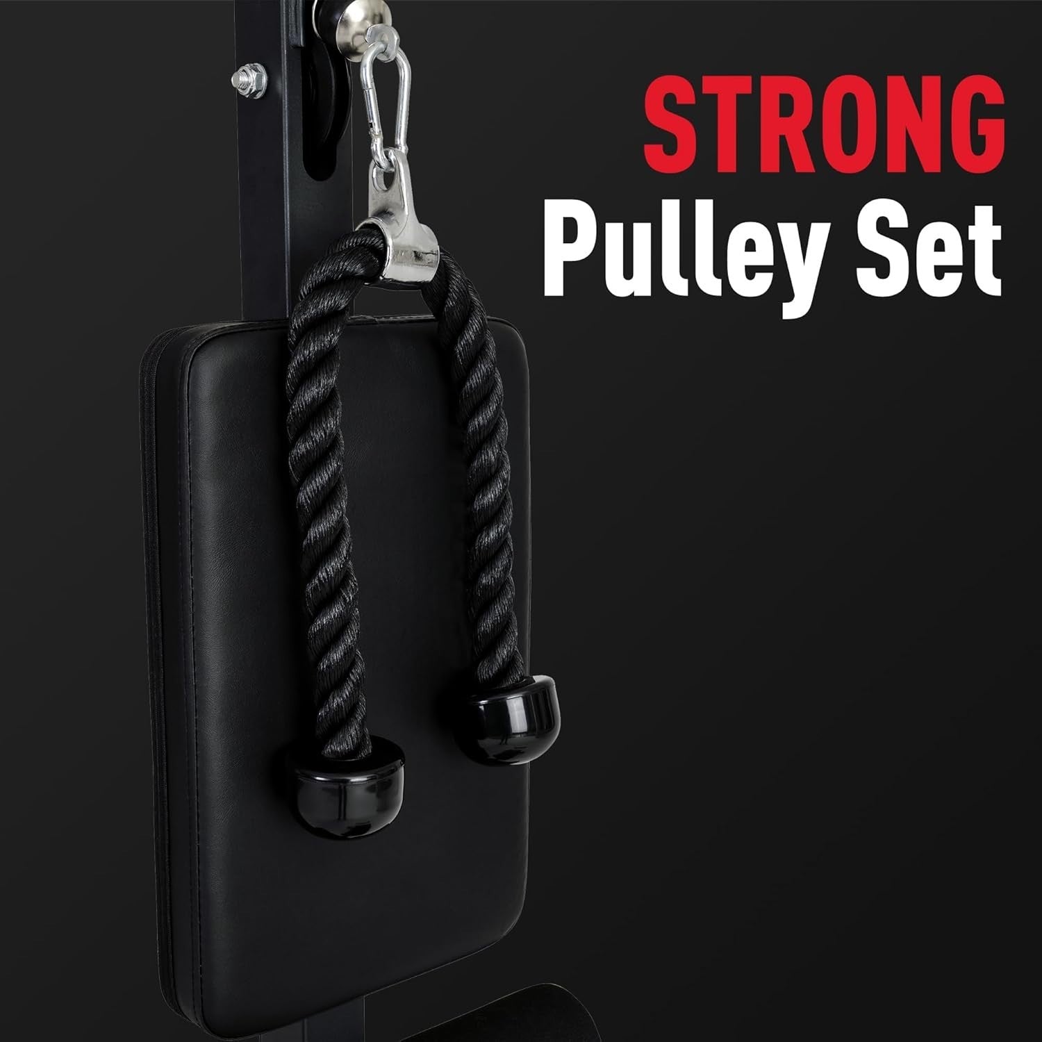 Ultrasport Lat Pull Tower Pulley Station Home Gym Cable Rack Black-Yellow