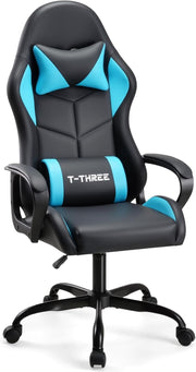 Ergonomic Gaming Chair High Back Swivel Office Desk Chair Blue