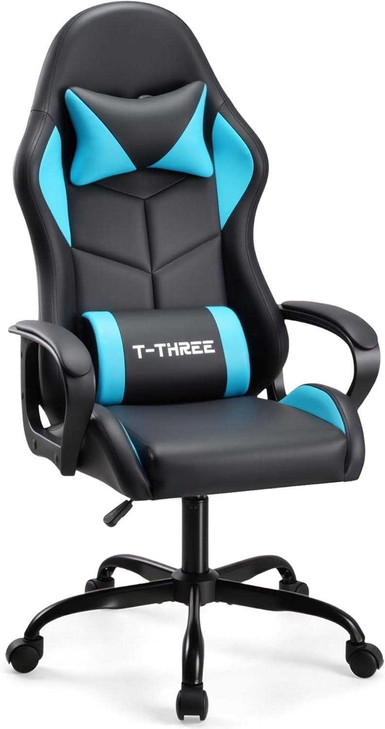 Ergonomic Gaming Chair High Back Swivel Office Desk Chair Blue